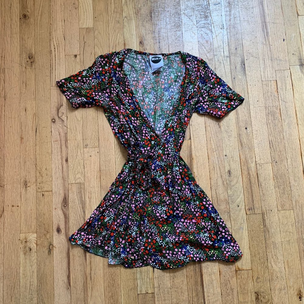 Milk It Vintage Floral Wrap Dress